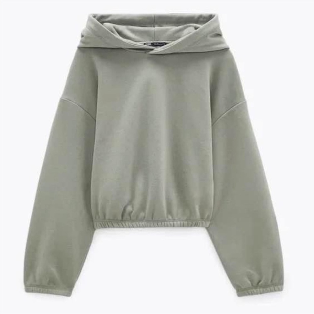 ZARA CROPPED HOODIE S